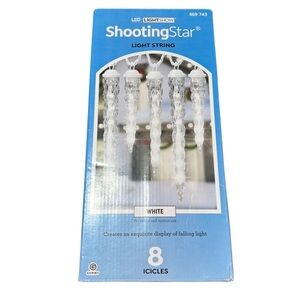 ShootingStar Light String 8 Icicles Led Light Show Color White